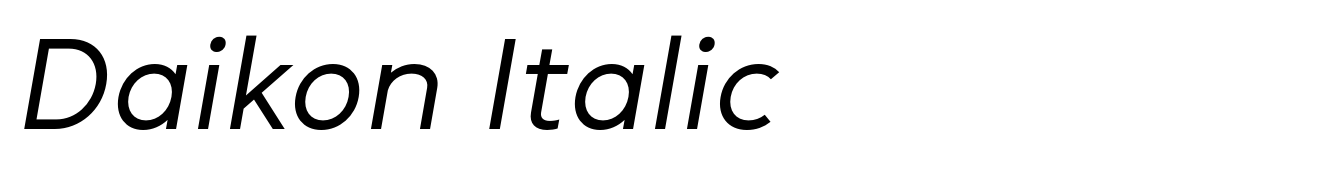 Daikon Italic